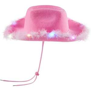 หมวก<span class=keywords><strong>คาวบอย</strong></span>ปีกขนนุ่มประดับไฟ LED สำหรับผู้หญิงและเด็กผู้หญิง เหมาะสำหรับงานปาร์ตี้ งานเทศกาล คลับ และวันฮาโลวีน - Product Image 3