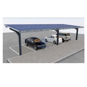 ブリキ小屋PV構造片持ち梁、ソーラーカーポート取り付けフレーム、駐車場太陽光発電キャノピーコストドミニカパワー