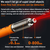 Amplificateur de capteur à fibre optique laser à réflexion diffuse M3/M4/M6, capteur photoélectrique de détection d'objets à distance de 0-800 mm