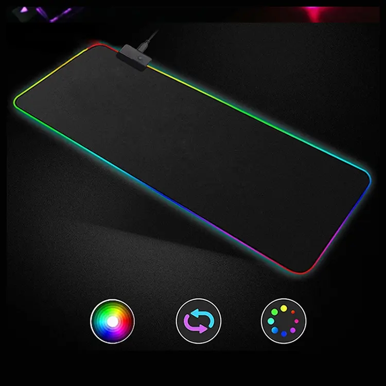 Büyük RGB LED oyun Mouse Pad XXL CE belgesi özelleştirmek XXL boyutu rgb led mouse pad