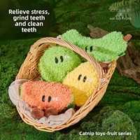 Jouet pour chat en peluche en forme de fruit avec herbe à chat, couineur interactif, pour la mastication, le soulagement du stress et le nettoyage des dents, 21cm/30cm, Petit/Grand, Mariage/Fête