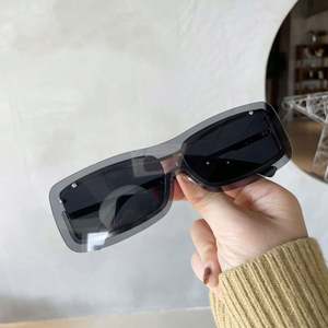 Gafas de Sol de Una Pieza con Doble Lente, Diseño Vintage de Lujo 2022 para Mujer, Montura Cuadrada sin Aro de Aleación - Product Image 6