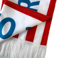 Écharpe en polaire polyester chaude d'hiver de haute qualité, personnalisable, style pashmina, pour hommes, avec motif feuille et lettre, idéale pour les fans de sport - Vente en gros à prix réduit