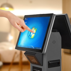 18.5 21.5" Touch Screen Desktop Self Service Order Payment Kiosk <b>With</b> 80mm <b>Printer</b> <b>Scanner</b> - Product Image 6