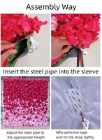 Fleurs artificielles en gros pour la saison, mur avec fond de roses blanches pour la décoration de la maison, des fêtes et des mariages