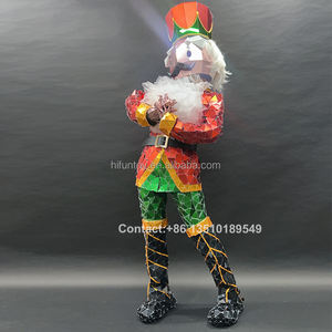 <span class=keywords><strong>Disfraz</strong></span> <span class=keywords><strong>de</strong></span> Papá <span class=keywords><strong>Noel</strong></span> con Cara <span class=keywords><strong>de</strong></span> Espejo Personalizado, Traje Masculino para Navidad, Halloween, Baile, Boda, Espectáculo, Actuación para Adultos - Product Image 4