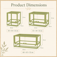 Accessoires de terrarium pour reptiles résistants à la corrosion, couvercle en maille, cage en maille pour reptiles, bois massif, verre pour gecko cranté, mantis, nouvelle-gueuse