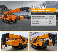 Grue araignée télécommandée en promotion, capacité de levage de 1,5t à 12t, gamme complète, certifiée CE, mini-grue sur chenilles pliable