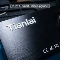 Prosesor Audio PA Digital Tianlai 2026 AI Smart Home Upgrade Rak Mount Dengan Pengatur Gain, Tombol Nav, dan Layar untuk Studio Grosir