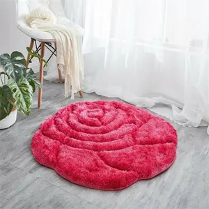 Neue Einzigartige Design Super Weiche Shaggy Teppich 3D Blume Shaggy Teppich