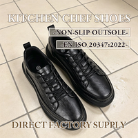 Chaussures de travail antidérapantes CHUDUN pour chef, résistantes à l'huile, anti-odeur, décontractées, en microfibre, semelle en caoutchouc, chaussures en cuir