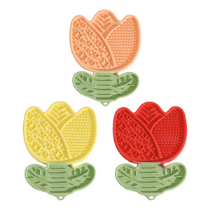 PipiTao Original Tulip Gamelle multifonctionnelle compartimentée pour léchage, Tapis antidérapant et anti-étouffement pour animaux de compagnie, Grattoir - Vente en gros - Product Image 1