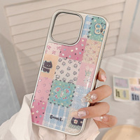 Coque de téléphone drôle de dessin animé dorure pour Iphone16 16pm 16plus 16pro 15 15pm 145plus 15pro 14pm 14 13 13pm 13pro 12 11 coque époxy
