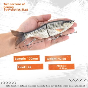 Esca Artificiale Rigida Bionica per Pesca in Mare, Simulazione 3D Realistica con Scaglie Intagliate e Coda in Plastica Marrone - Product Image 2