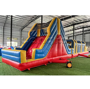 <span class=keywords><strong>Casa</strong></span> de Brinco Inflable Comercial para Niños al Aire Libre, Pista de Obstáculos Ninja Warrior <span class=keywords><strong>con</strong></span> <span class=keywords><strong>Piscina</strong></span> de Agua - Product Image 3