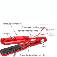 Lisseur de cheveux Kemei KM-3011 officiel authentique, vapeur humide et sèche, hydratant, en céramique, aluminium et titane, pour usage domestique et en camping-car