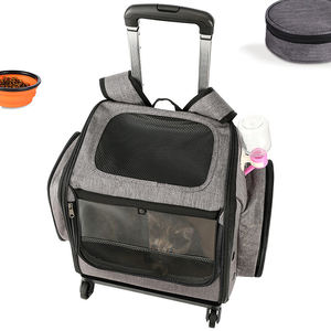 आधुनिक ठोस पैटर्न रोलिंग पेट वाहक बैग बैकपैक एयरलाइन ने जिपर को बंद करने की मंजूरी दी - Product Image 4