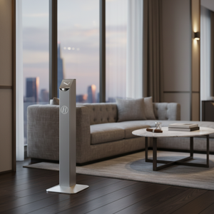 ALUBOX personalizzabile colonna d'argento posacenere in ceramica moderno e senza fumo sigaro posacenere con Logo personalizzato per alberghi - Product Image 3