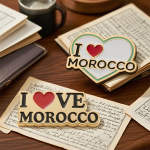 Insignias <span class=keywords><strong>de</strong></span> patrón cultural marroquí personalizadas, alfileres <span class=keywords><strong>de</strong></span> solapa <span class=keywords><strong>de</strong></span> esmalte suave, mapa <span class=keywords><strong>de</strong></span> país estrella, icono tradicional para regalos <span class=keywords><strong>de</strong></span> turismo del Día Nacional - Product Image 3