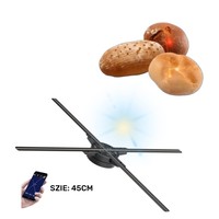 Ventilateur holographique 3D avec écran LED 45 cm, contrôle Wi-Fi via application, léger, portable, en aluminium, pour publicité intérieure/extérieure