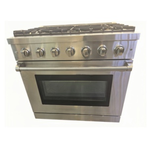 36 Inch 5 Burners 5.5 Cu.ft Gas <b>Range</b> Convection Oven Stainless Steel Electronic Ignition Household Freestanding Dual Fuel Gas - Product Image 1