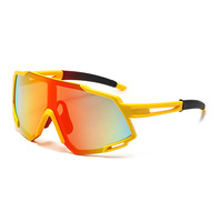 Lunettes de soleil de sport unisexes tendance, rectangulaires, surdimensionnées, avec verres colorés, protection UV400, anti-radiation, confortables pour le cyclisme en extérieur
