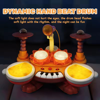 Educational Game Electronic Drum Keyboard Musical Instruments Toy Piano With Microphone for Kids With Light Music
