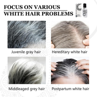 Sérum anti-cheveux gris qui réduit progressivement les cheveux gris sur la tête sans teinture, restaure la couleur naturelle des cheveux avec du palmitoyl tétrapeptide-20