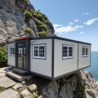 Kit de maison modulaire portable tout compris de 20 pieds pour bureau à domicile hôtel villa avec chambre salle de bain et meubles en acier