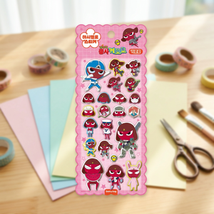 Autocollants 3D gonflés Keroro Sgt Frog Giroro Marshmallow, personnages coréens mignons, imprimés UV, pour agenda, téléphone, Kawaii - Product Image 2