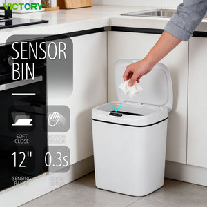Smart Electric <strong>Plastic</strong> 9L/10L/11L Motion Sensor Lid Kitchen <strong>Bin</strong> Square Self Sealing Automatic Trash <strong>Bin</strong> for <strong>Bathroom</strong> - Product Image 3