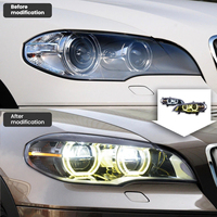 Adapté pour BMW X5 E70 08-13, nouveau style, phares à LED Angel Eyes bicolores, feux de jour, accessoires automobiles