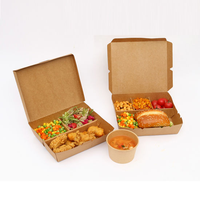 Boîte à emporter en carton personnalisée Boîte à lunch jetable écologique en papier à 3 compartiments pour aliments