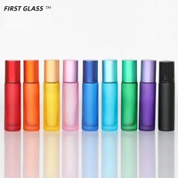 Auf Lager: Bunte, mattierte Glas-Roll-on-Flaschen (10 ml) – Leere Roll-on-Flaschen für ätherische Öle (10 ml) – Roll-on-Parfümflaschen
