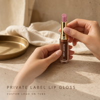 Lip Gloss Solid Glass Lips 2026 yang Sedang Tren, Hasil Akhir Berkilau Basah, Tube Ramping, Logo Kustom, Label Pribadi, Makeup Mineral Fashion