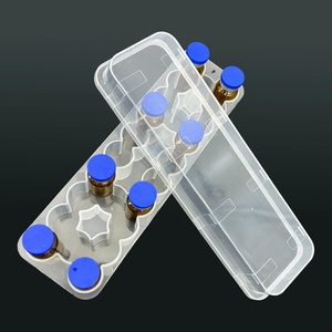 Wholesale Cosmetic 3ml 24 Vials Holder PP <b>Plastic</b> Clear Rectangle Storage <b>Box</b> with Recycled Materials Customizable - Product Image 4