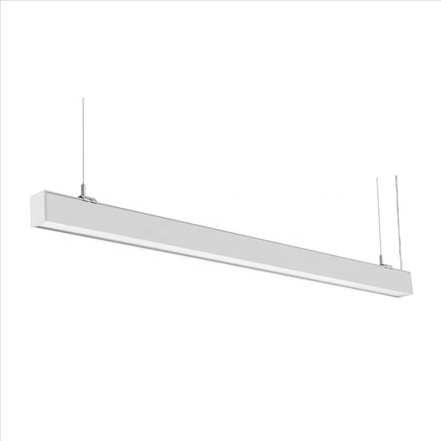 Suspended Linear 40W 1200mm UGR 19 DALI Dimmable Aluminum White Black Finish LED Linear Light for Office