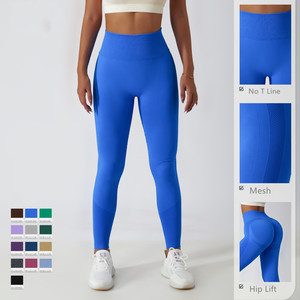 New Arrival PLUS SIZE Mesh Breathable Scrunch Butt High Waist <b>Leggings</b> for Women Yoga Pants - Product Image 3