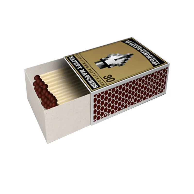 Cheap Price match box custom logo art paper matchbox with wooden safety matches box