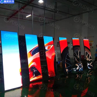 Складной портативный 4K HDR LED-дисплей для цифровых вывесок с беспроводным управлением через приложение, водонепроницаемый, для установки на пол, с настраиваемым размером