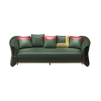 Canapé en cuir italien de luxe léger, première couche de cuir de vachette, grand canapé design pour appartement, villa haut de gamme, salon moderne, canapé Bentley