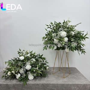 Venta Directa de Fábrica LEDA, Bola de Flores de 60 cm, Bolas de Rosas Blancas, Centros de Mesa para Bodas y Fiestas, Decoración - Product Image 6