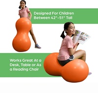 Chaise en forme de cacahuète en PVC pour enfants avec siège flexible massant pour la salle de classe |   Siège rebondissant actif |   Wiggly Kids |   Engagement essentiel