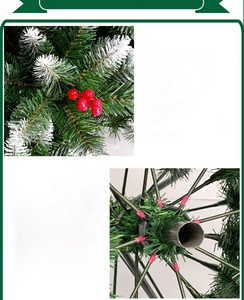 Giáng sinh trang trí Giáng sinh cây thông nón trái cây màu đỏ mô phỏng PVC Cây giáng sinh nhân tạo - Product Image 4