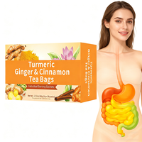 Soutien Immunitaire Santé Digestive Améliore la Teint Terne Éclaircit la Peau Beauté Éclatante Thé Herbal au Curcuma, Gingembre et Cannelle en Sachet