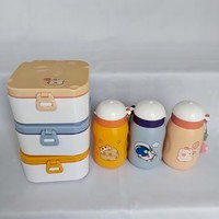 Sac d'école pour enfants avec boîte à lunch et gourde, ensemble boîte à lunch, gourde en plastique