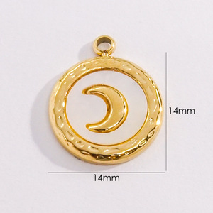 คอลเลกชันเปลือกหอยทองคำ |   จี้ห้อยทำจากสแตนเลสสตีลเคลือบ PVD 18K สำหรับทำเครื่องประดับ DIY |   กันน้ำและป้องกันการแพ้ - Product Image 3