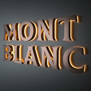 नए आगमन लक्जरी कस्टम गुलाब सोने के धातु के लोगो पत्रों के संकेत दिए गए व्यापार बाहरी संकेत - Product Image 4