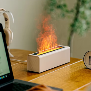 Homefish Machine créative d'arôme à flamme 3D Machine à parfum pour la maison Chambre à coucher veilleuse colorée humidificateur d'aromathérapie de bureau - Product Image 3