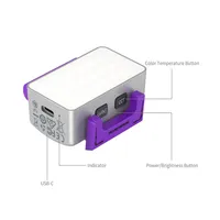 Pour éclairage vidéo LED bicolore 6370 édition Megatron, rotatif à 360°, compatible Osmo Pocket 3/4/4P Xtra Muse, 3200K-5600K, ABS/PC